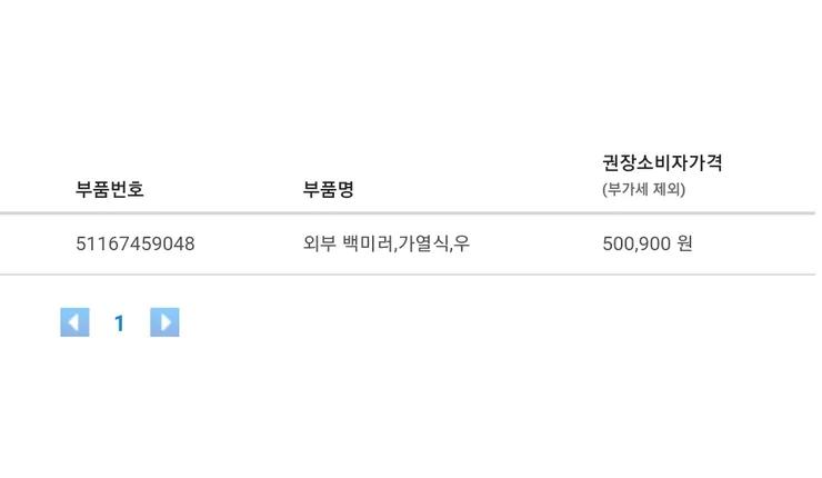 BMW 사이드미러 통 교체비용 50만원+@ 이미지 2