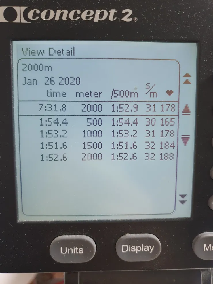 2000m Scale 2000m 3년전 기록과 비교 : 클리앙