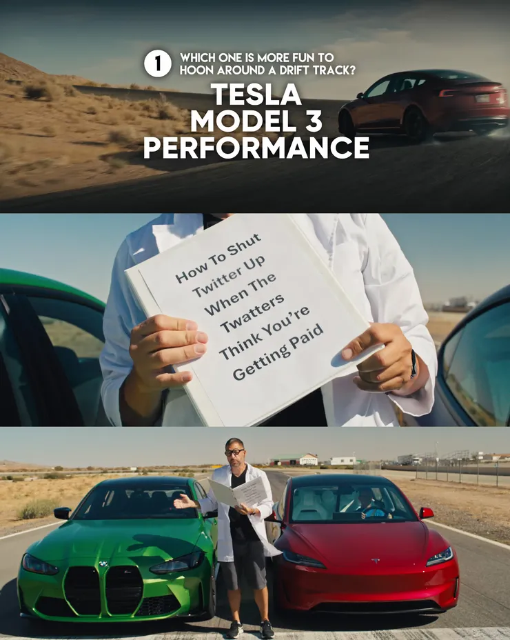 Hagerty - Tesla Model 3 Performance vs BMW M3 Competition — Track Battle — Cammisa