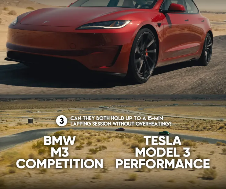 Hagerty - Tesla Model 3 Performance vs BMW M3 Competition — Track Battle — Cammisa
