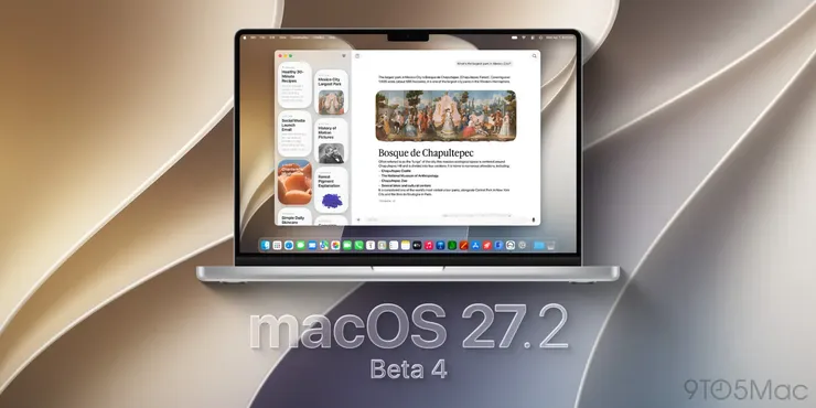 macOS 27.2 Golden Gate 베타 4 공개 이미지 1