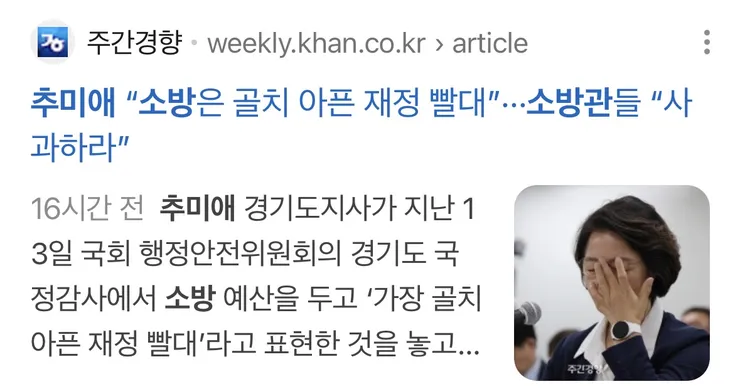 추미애 똥볼 이미지 1