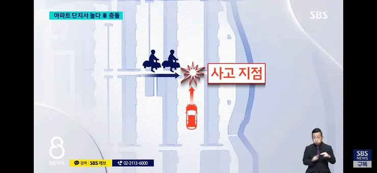 아파트단지내 도로 스윙카 사고로 초등생 2명 중상 이미지 1