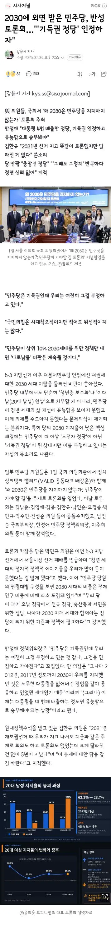 최근 민주당에서 열렸던 2030 관련 토론회 이미지 5