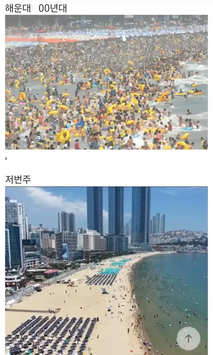 과거와는 다른 요즘 해수욕장 이미지 2